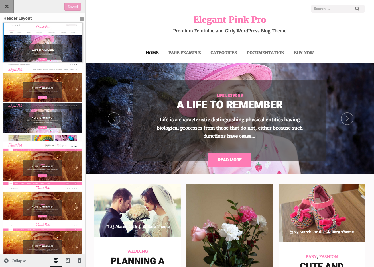 Header Layouts